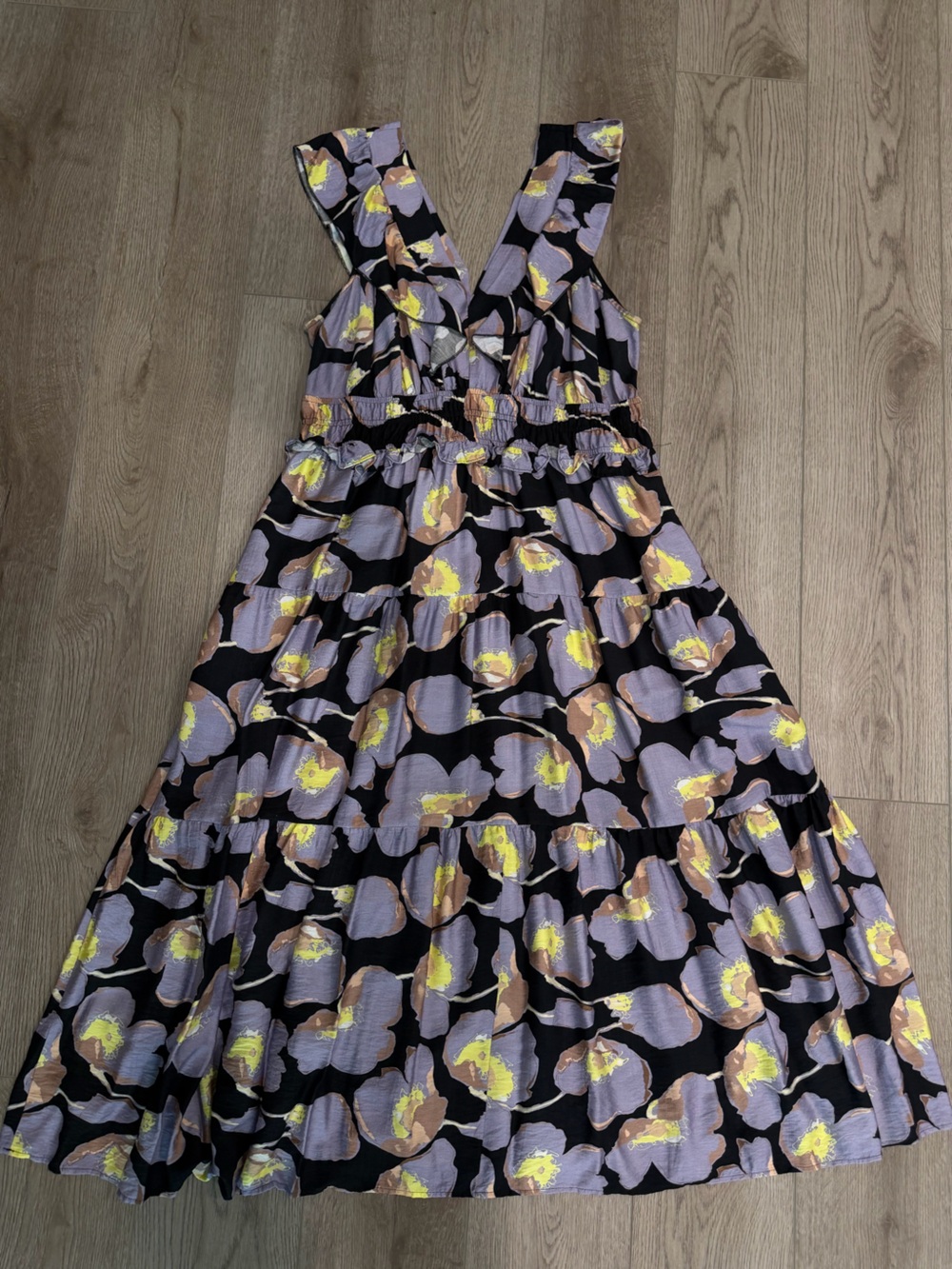 MELLODAY Floral Tiered Maxi Dress